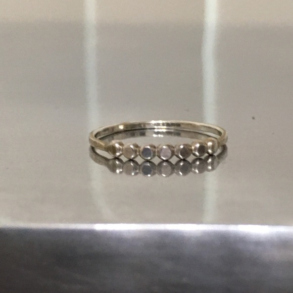 Flat Circle Hammered Silver Etsy Ring - Size 5 - Picture 2 of 7